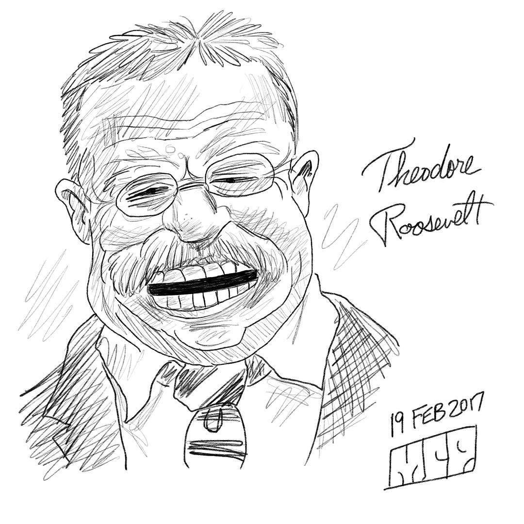 1080x1080 Theodore Roosevelt - Theodore Roosevelt Sketch