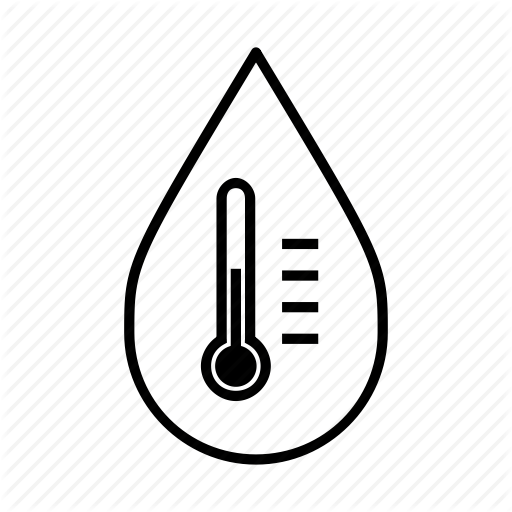 512x512 Heating Bill, Hot Water, Thermometer, Water Droplet, Water Heater - Thermometer Sketch