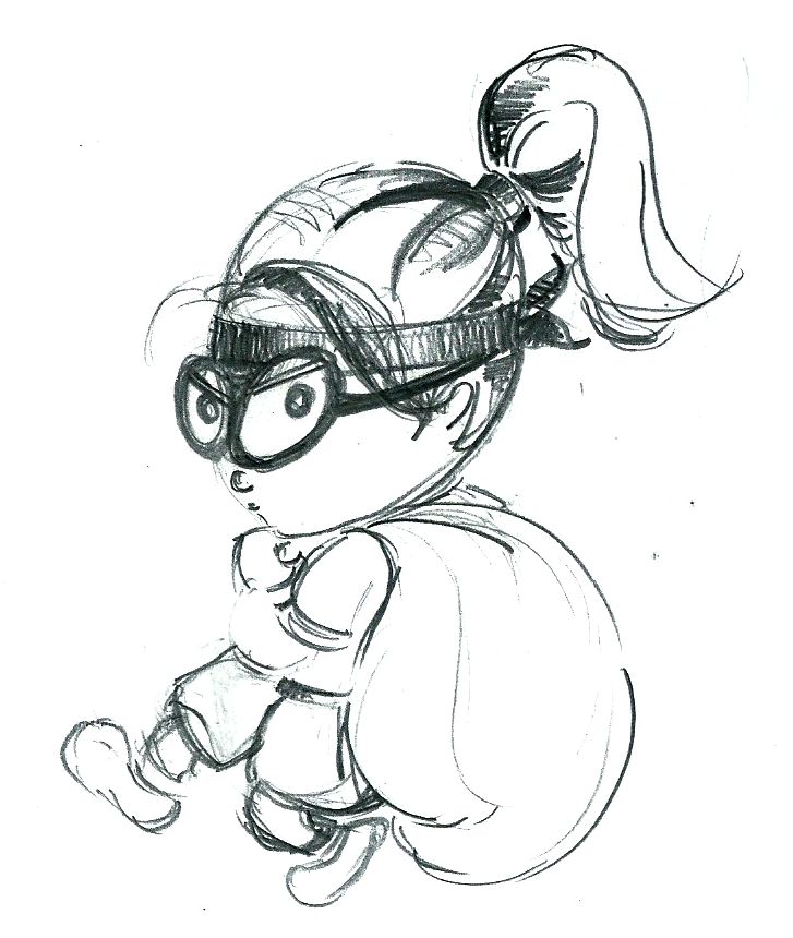 727x860 Pencil Sketch Game Character Thief Game Character - Thief Sketch