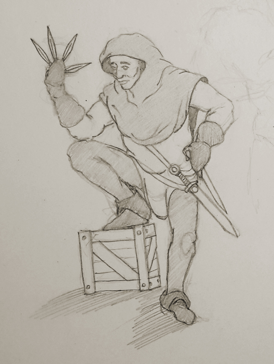 904x1200 Thief Sketch By Ghostb - Thief Sketch