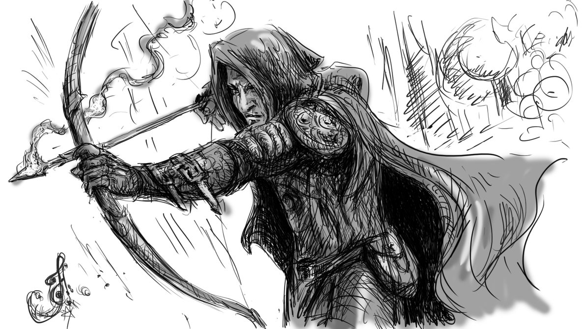 1191x670 Thief Sketch By Skullbastard - Thief Sketch