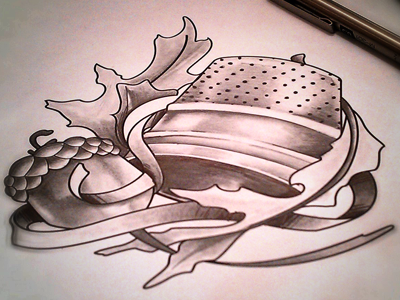 400x300 Tattoo Sketch By Calvin Chopp - Thimble Sketch