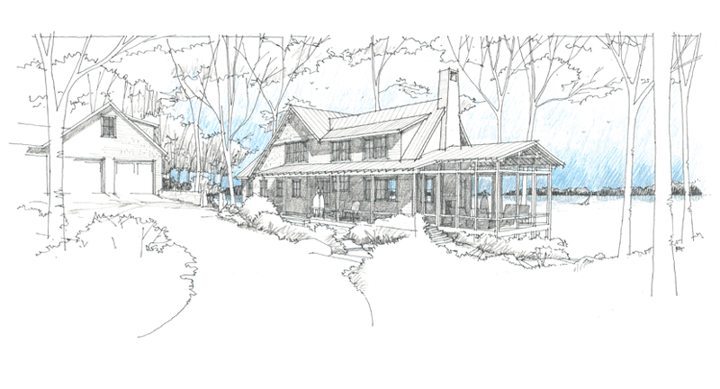 800x432 Thimble Cove Cottage - Thimble Sketch