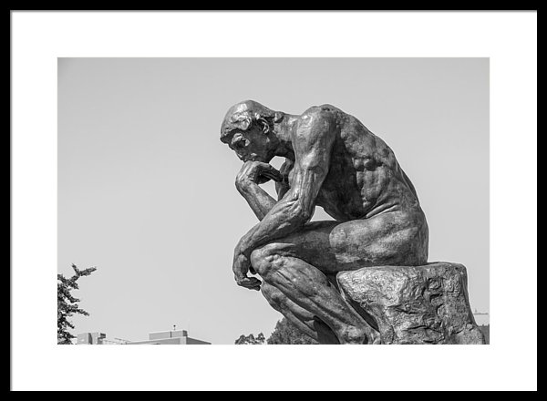 600x440 Thinking Man Framed Print By Tinjoe Mbugus - Thinking Man Sketch