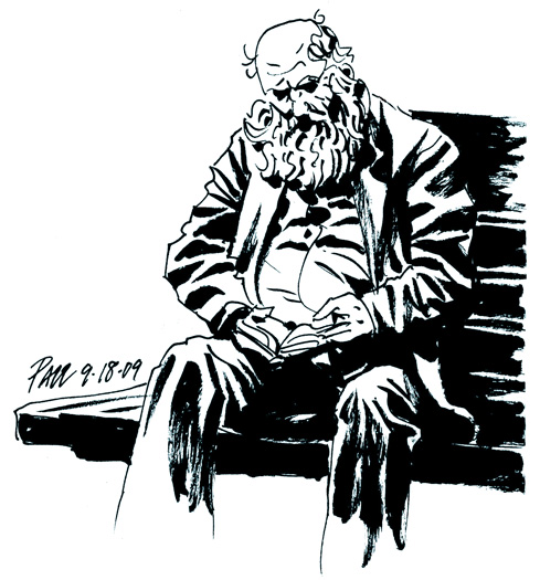 489x525 Blue Moon Studios 2009 September - Thinking Man Sketch