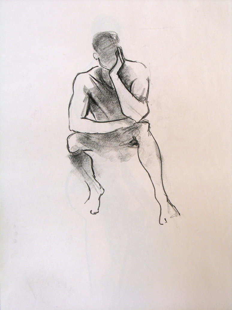 774x1032 The Thinking Man By Vishalmisra - Thinking Man Sketch