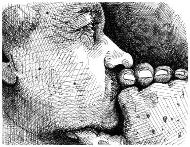 375x290 Grown Man Thinking Drawing By Alan Gorodzinsky Saatchi Art - Thinking Sketch