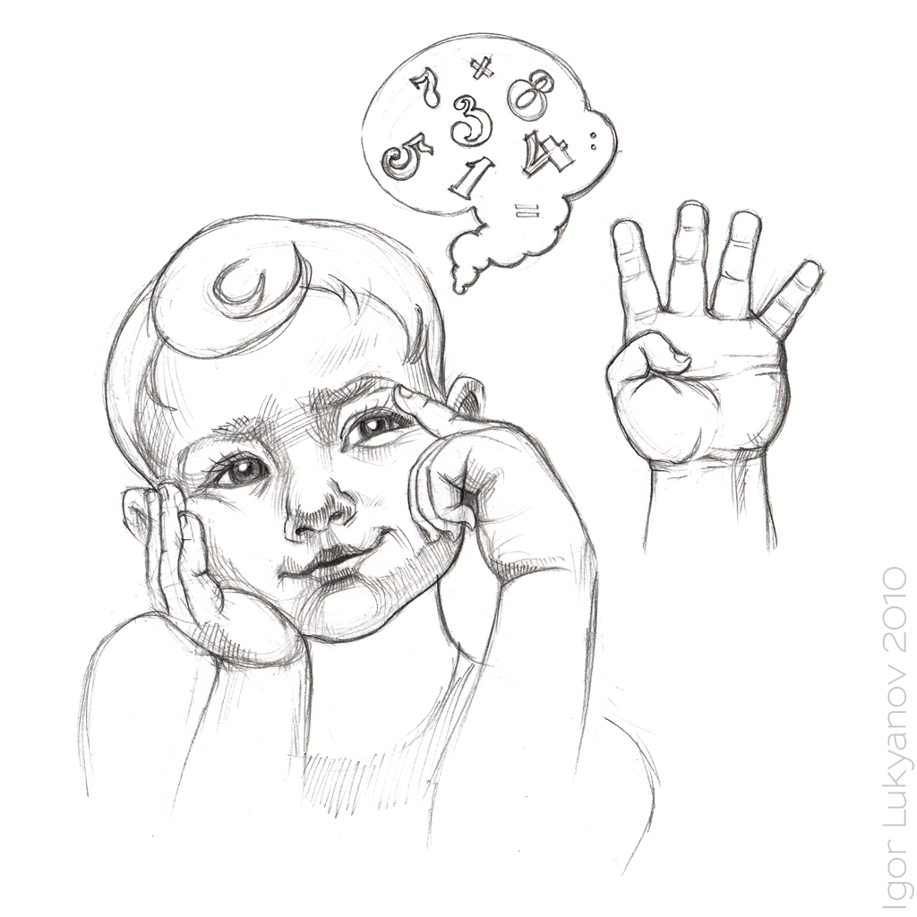 1024x1024 A Thinking Boy Sketch - Thinking Sketch