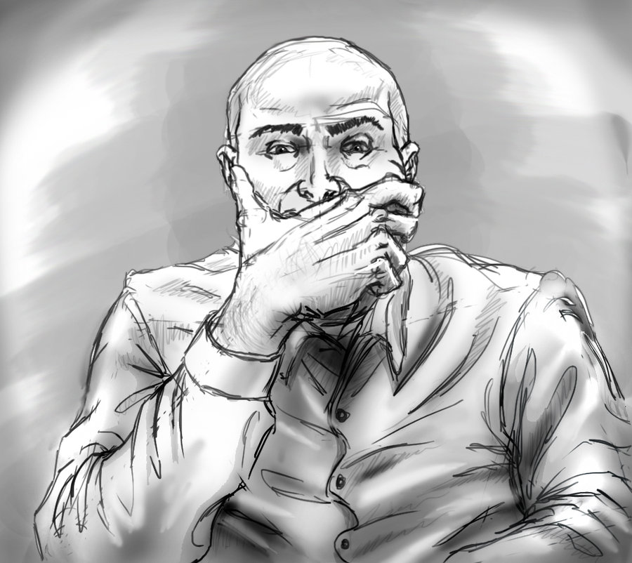 900x802 Thinking Man Sketch By Salvojj - Thinking Sketch