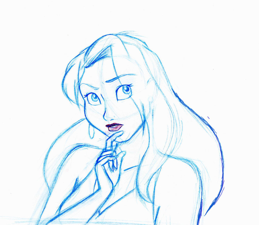 900x783 Thinking Sketch By Disneyfan 01 - Thinking Sketch