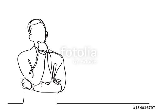 500x354 Thinking Man - Thinking Sketch