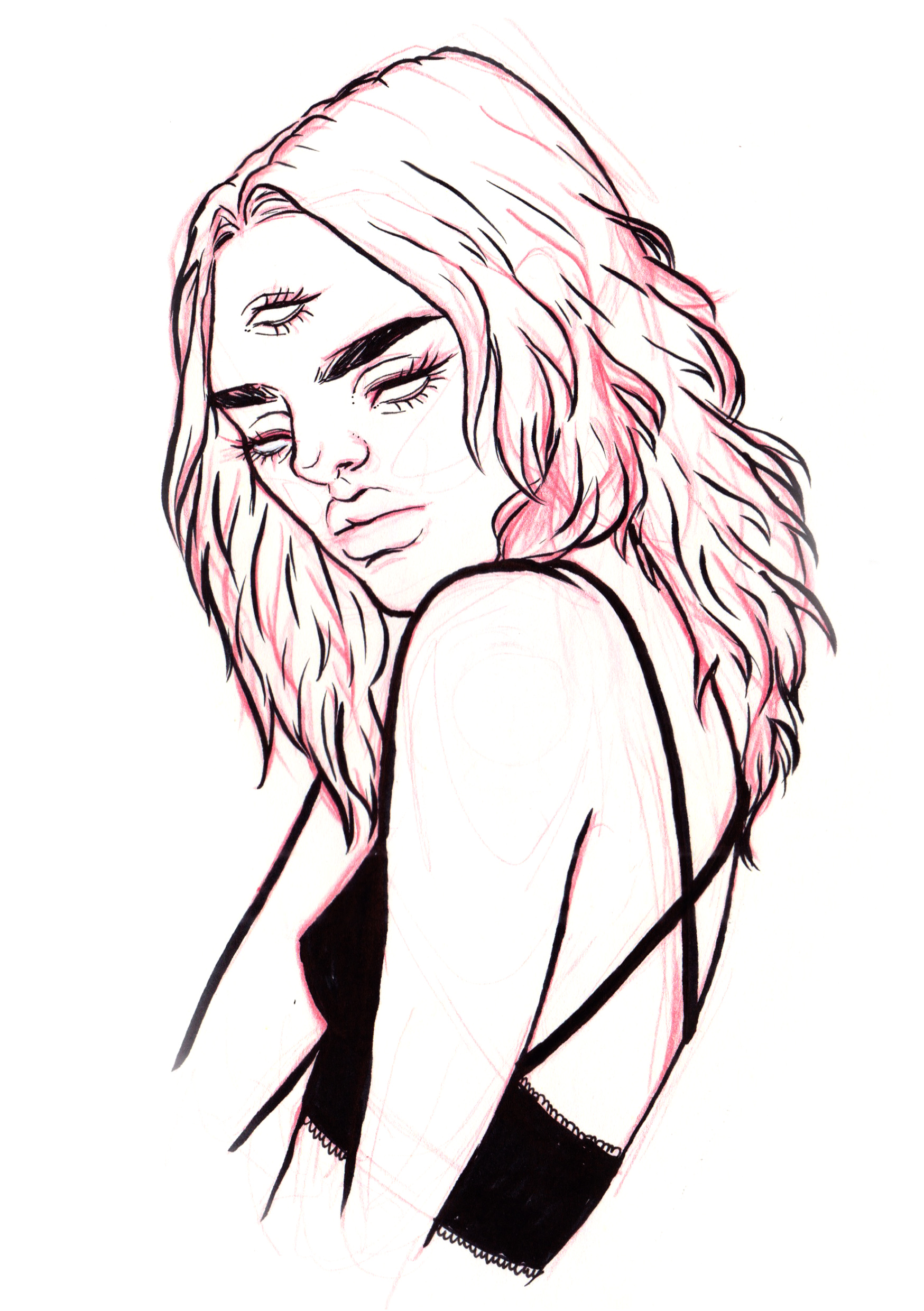 1748x2480 Third Eye Ink Sketch Print Fatma Sahem Art Online Store - Third Eye Sketch