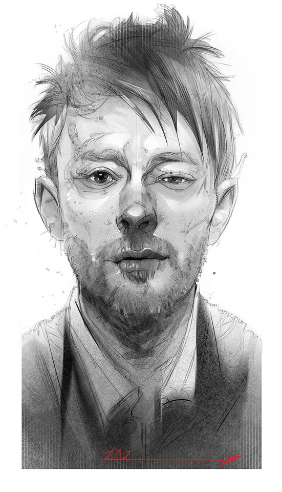 551x960 Thom Yorke,king Of Melancholia - Thom Yorke Sketch