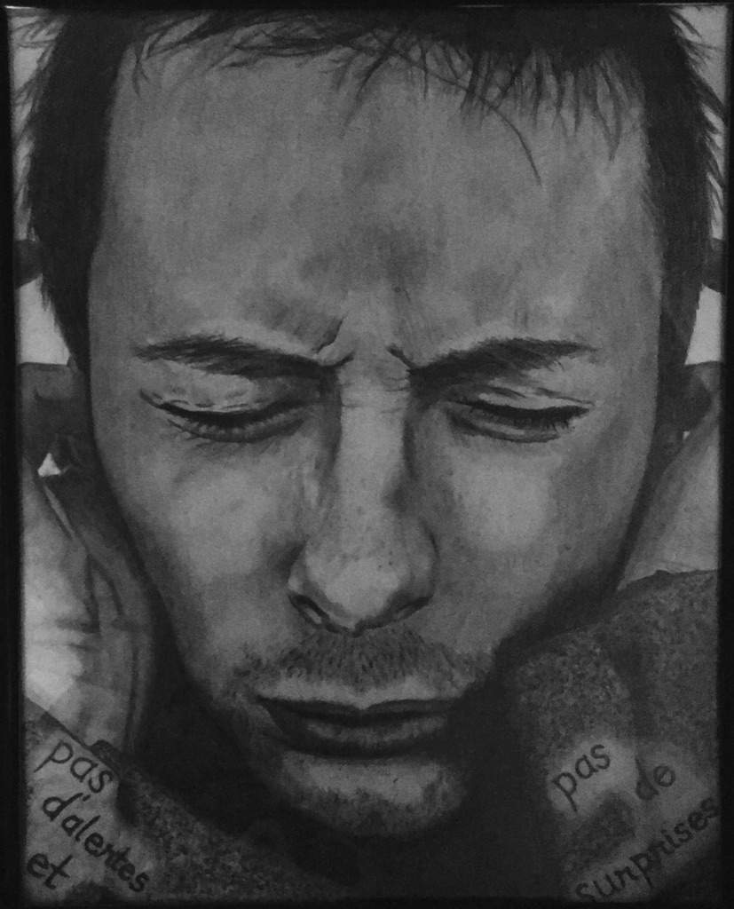 827x1024 Thom Yorke Drawing Radiohead Amino - Thom Yorke Sketch