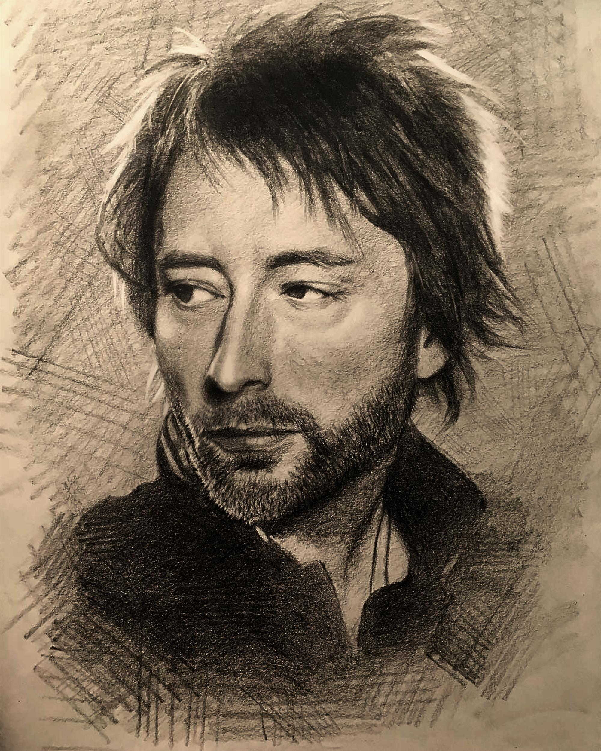 2000x2498 Thom Yorke Pencil Sketch - Thom Yorke Sketch