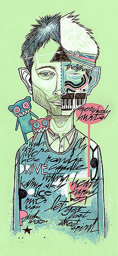 232x500 New Thom Yorke Drawing This Drawing Is Mainly Focused On - Thom Yorke Sketch