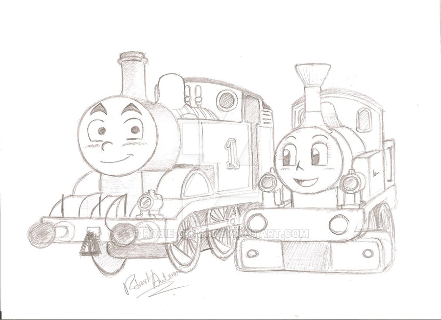 900x654 Request Thomas And Lady By Robie Chan - Thomas And Friends Sketch