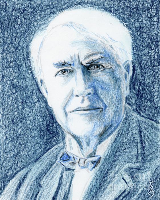 562x700 Thomas Edison - Thomas Edison Sketch