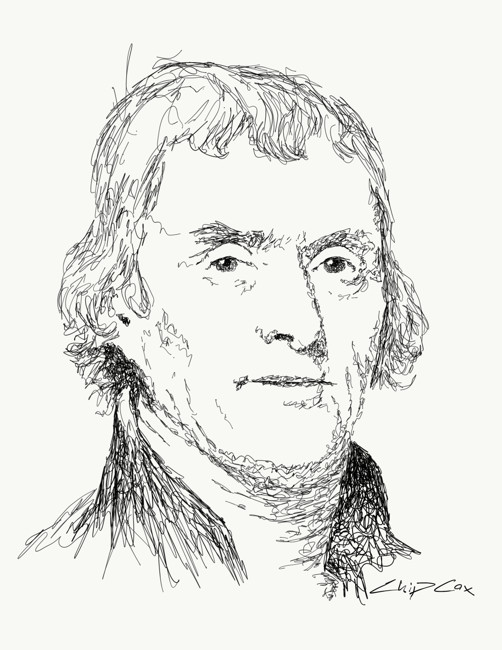 Thomas Jefferson Sketch at Explore collection of