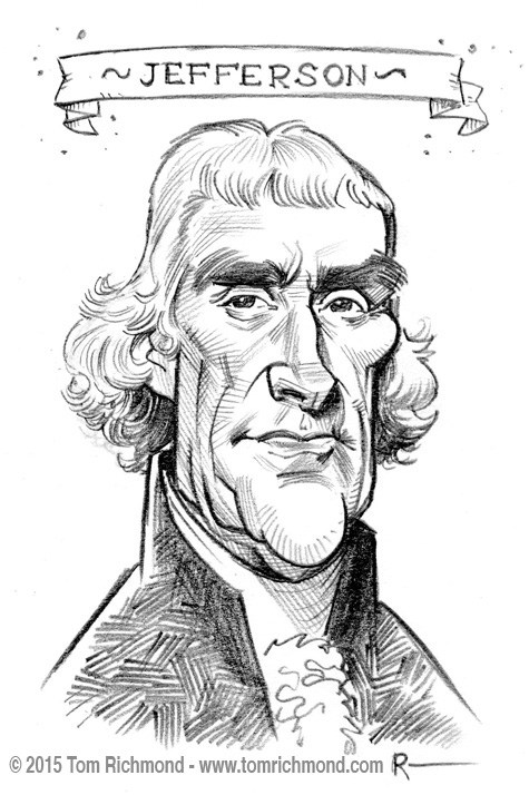 475x714 Richmond Illustration Inc. - Thomas Jefferson Sketch