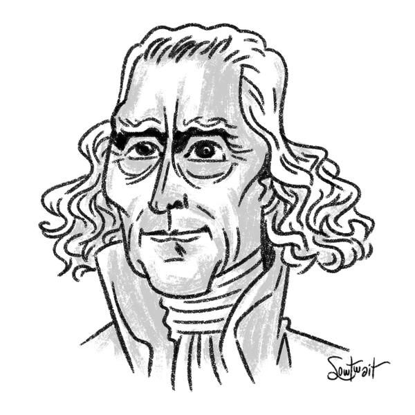 600x600 Thomas Jefferson For Presidents Day By Steve Lowtwait For Sketch - Thomas Jefferson Sketch