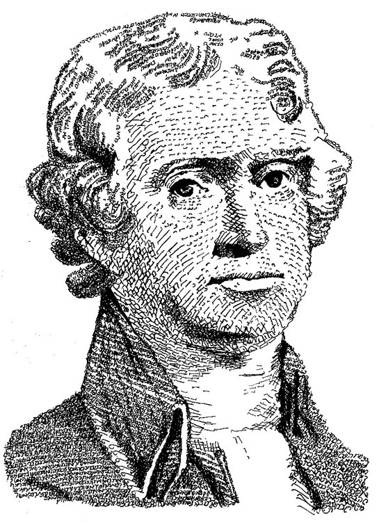 Thomas Jefferson Sketch at Explore collection of