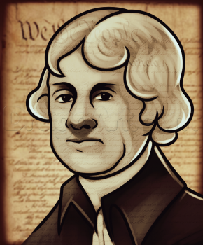 290x350 How To Draw Thomas Jefferson Easy How To Draw - Thomas Jefferson Sketch