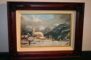 300x200 Thomas Kinkade Winter Chapel 12x18 Framed Gp Canvas 93 1100 - Thomas Kinkade Sketches