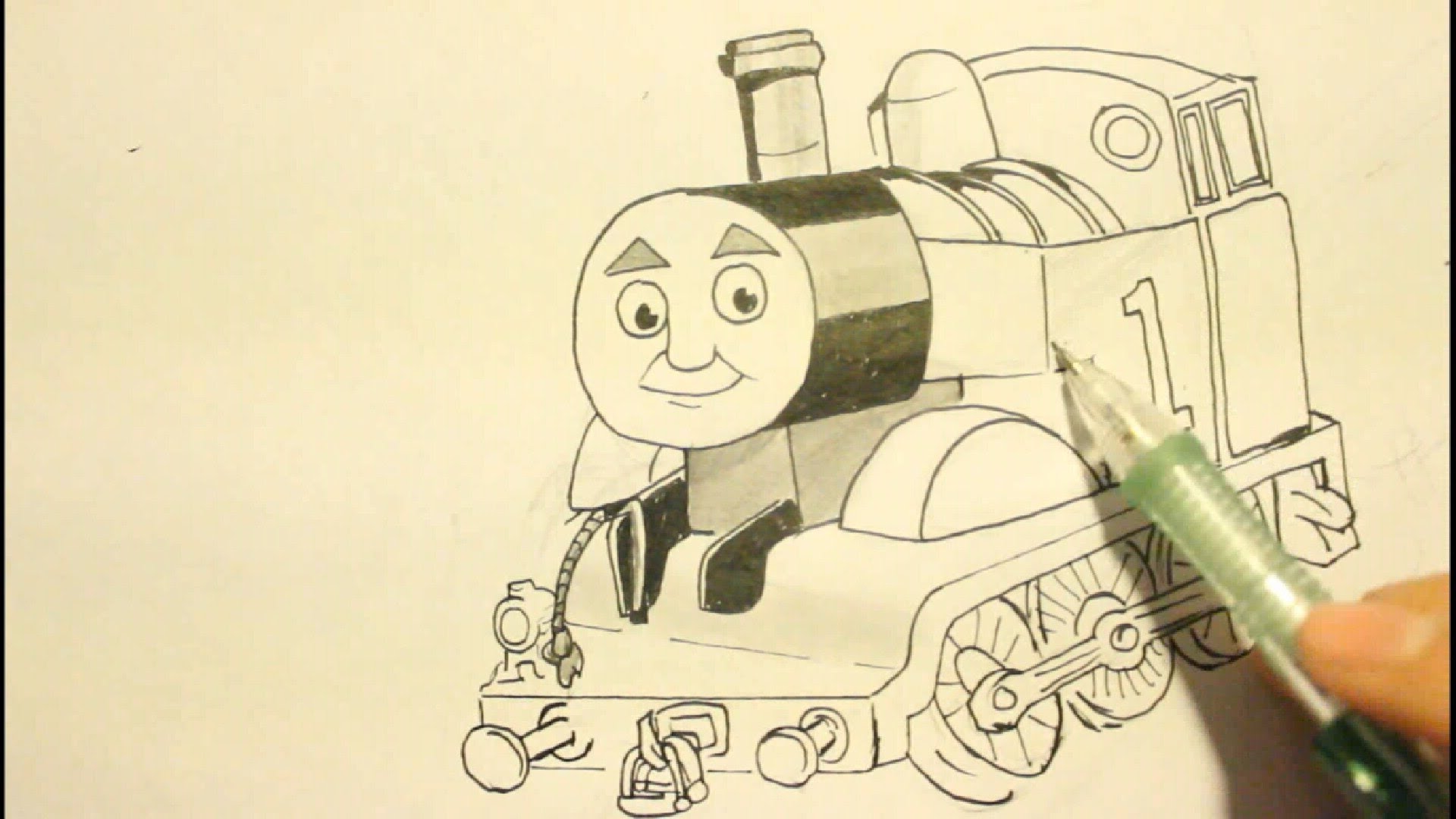 1920x1080 How To Draw Thomas The Tank Enginefrom Thomas And Friends - Thomas Sketch