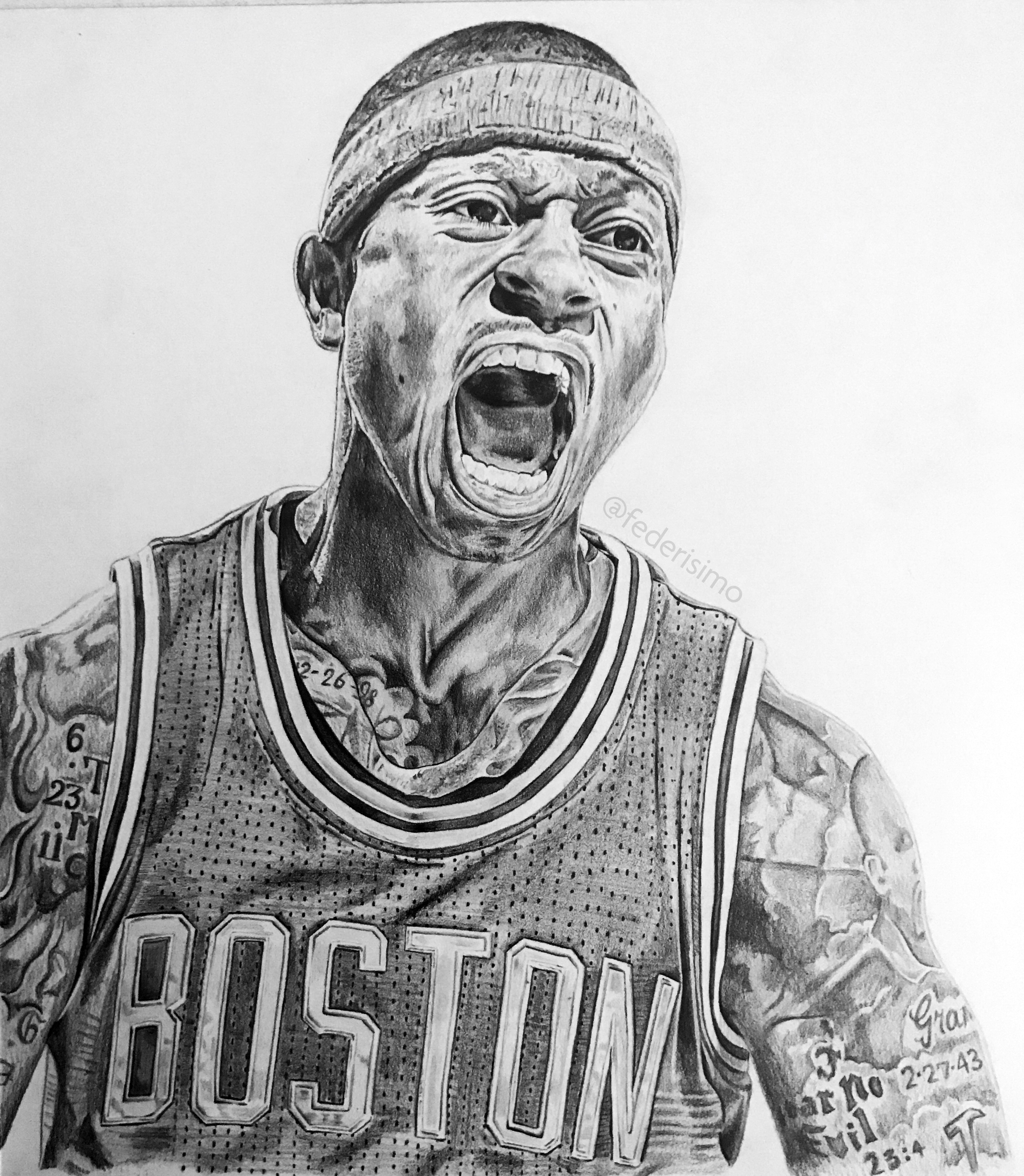 2868x3295 Isaiah Thomas Drawing - Thomas Sketch