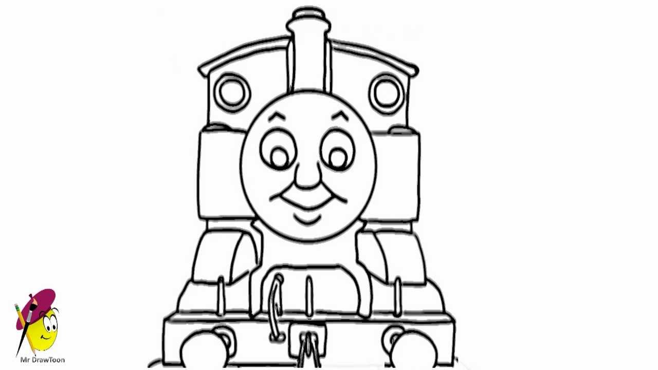 1280x720 How To Draw Thomas The Tank Engine From Thomas And Friends - Thomas The Tank Engine Sketch