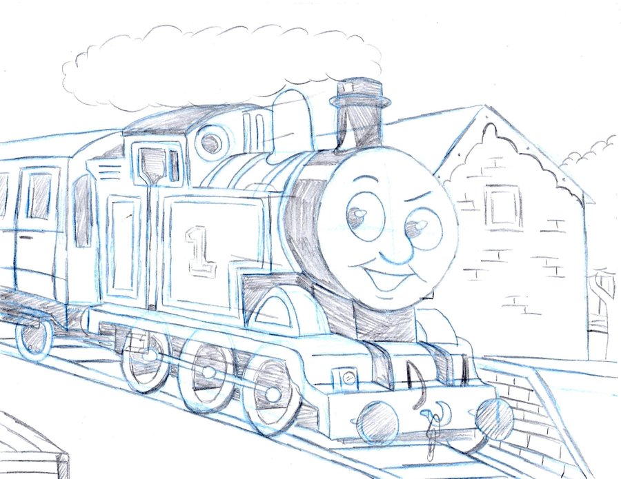 900x695 Rough Thomas Sketch By Captstar1 - Thomas The Train Sketch