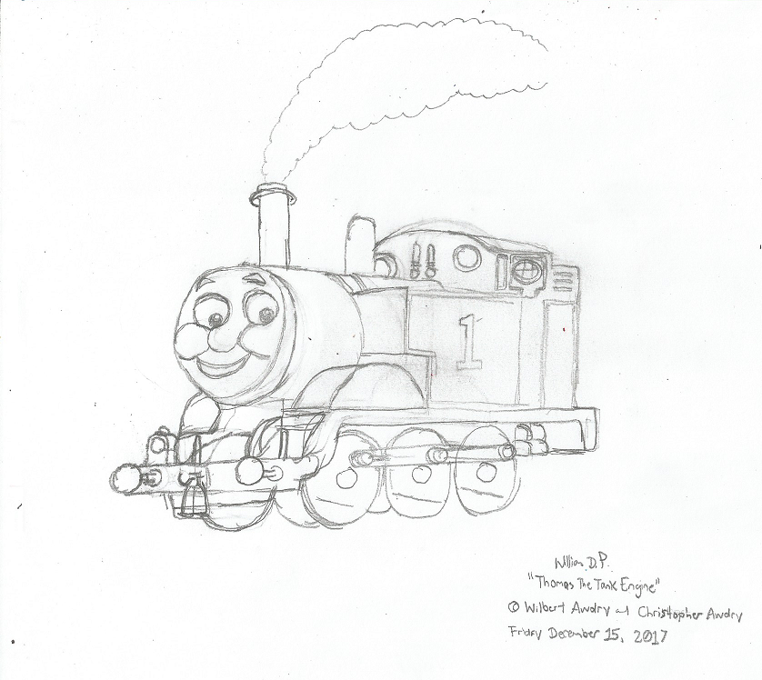 838x748 Thomas The Tank Engine (My First Drawing) By Willm3luvtrains On - Thomas The Train Sketch