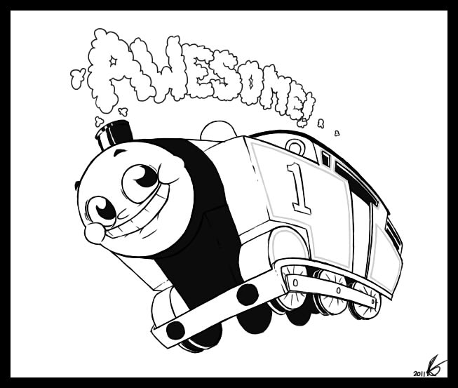 653x553 Thomas The Tank Engine By Excessiveexpression - Thomas The Train Sketch