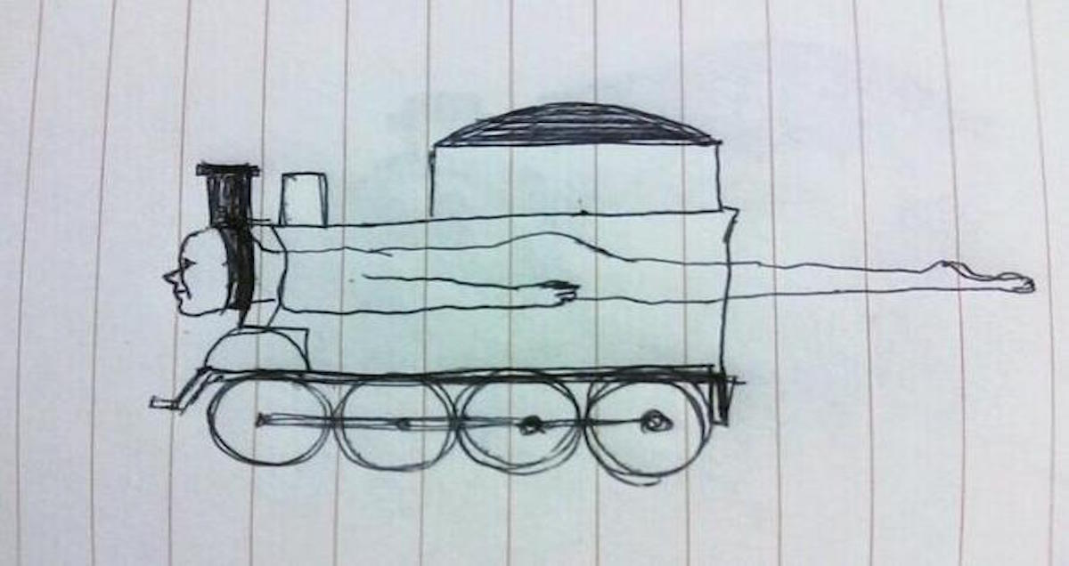 1200x636 Gaze Upon The True Form Of Thomas The Tank Engine, And Shudder - Thomas The Train Sketch