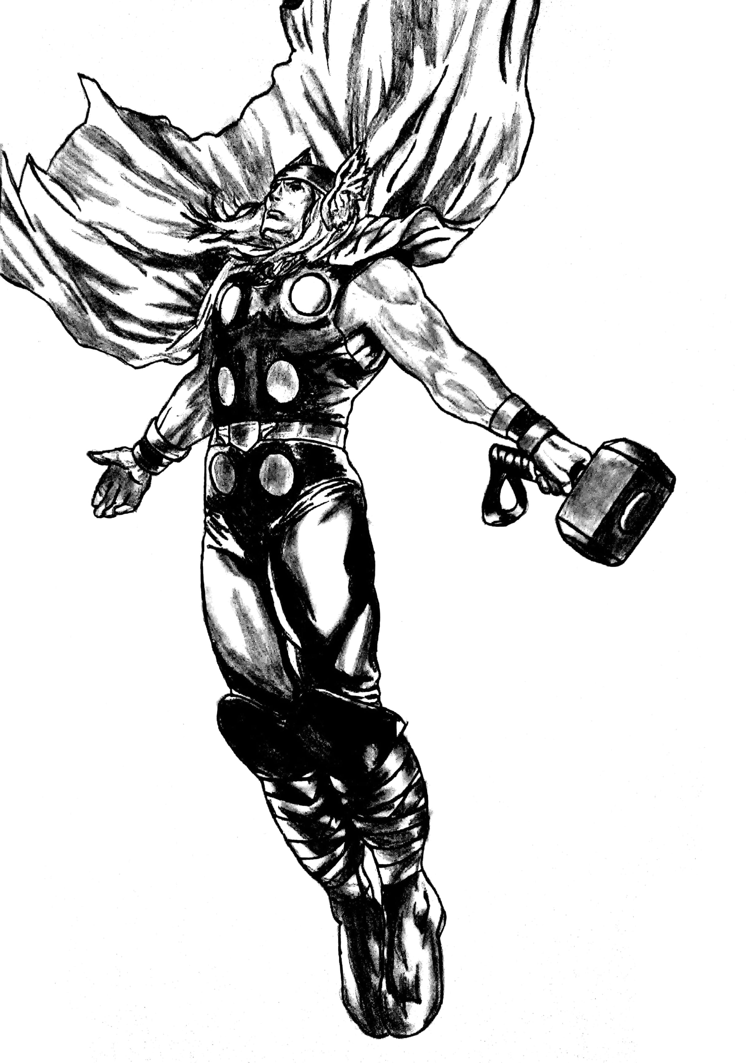2428x3460 The Mighty Thor - Thor Sketch