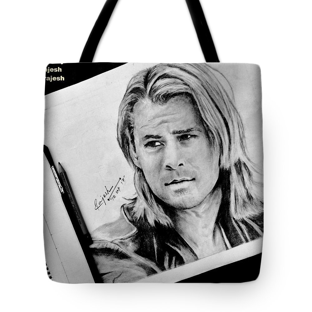 1000x1000 Thor Sketch Tote Bag For Sale By Rajesh Art Gallery - Thor Sketch