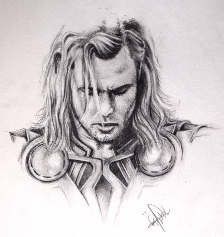 451x478 Thor Sketch By Ronjaknippers - Thor Sketch