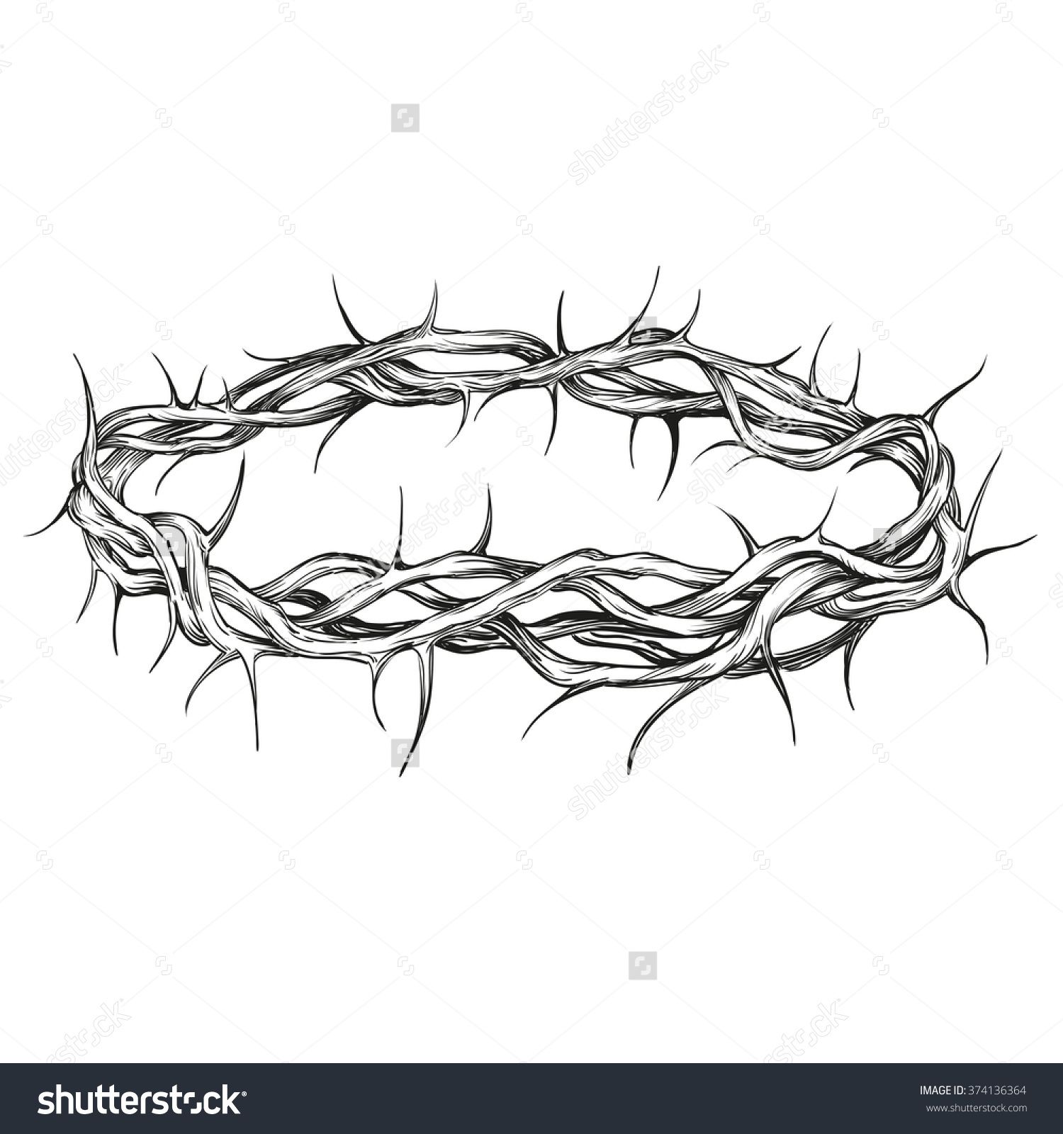 1500x1600 Image Result For Crown Of Thorns Sketch Creative - Thorn Sketch