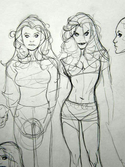 480x640 Rose And Thorn Sketch Adam Hughes (Sketches, Pencils, Inks - Thorn Sketch