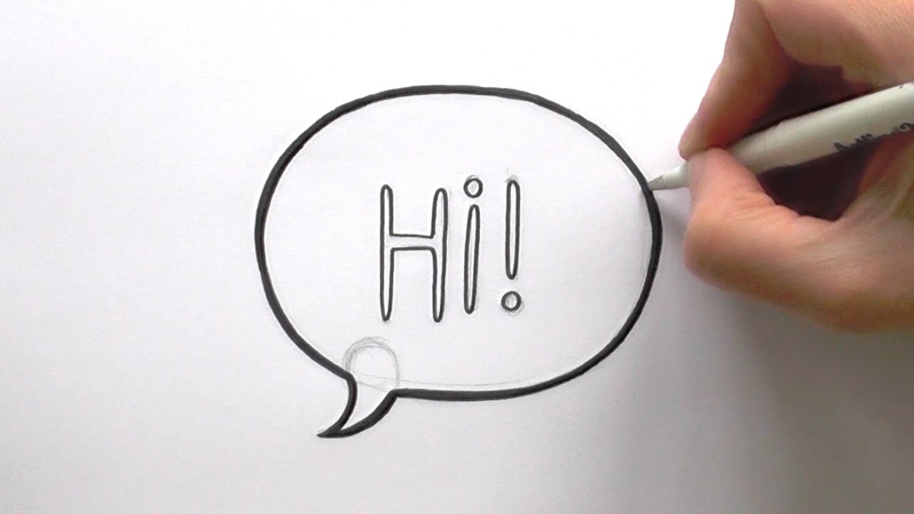 1280x720 How To Draw A Cartoon Speech Bubble - Thought Bubble Sketch