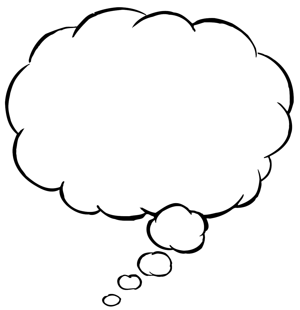 1200x1239 Thought Bubble Png Png All - Thought Bubble Sketch