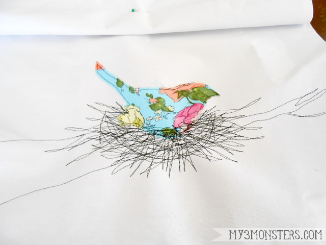 640x480 My 3 Monsters Thread Sketching Amp Bird Pillows - Thread Sketching