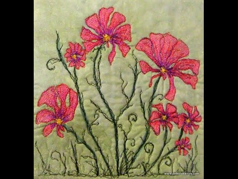 480x360 Thread Sketching In Action No 29 Floral Whimsy In Pink - Thread Sketching