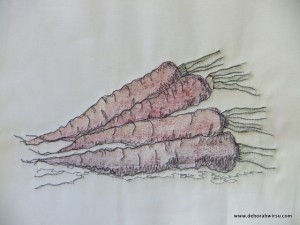 300x225 Inking, Painting And Thread Sketching Stitching The Carrot Studies - Thread Sketching
