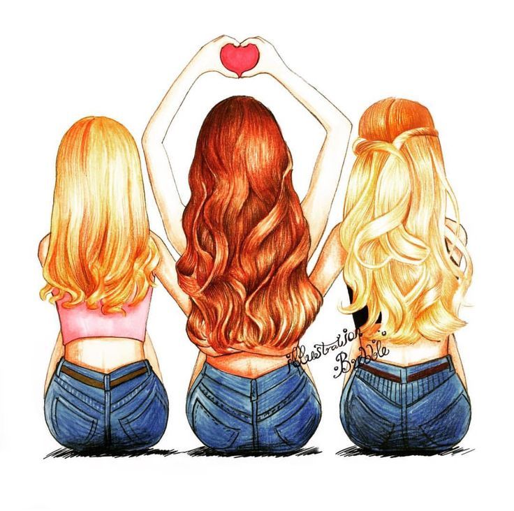 736x732 Image Result For Drawings Of Three Best Friends Sophryjazz - Three Sketch