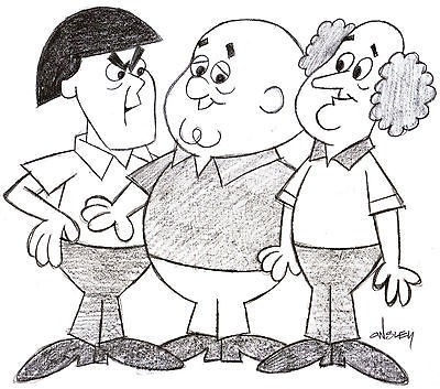 400x353 The Three Stooges Pencil Sketch 8.5x11! Moe Larry Curly Joe! By - Three Stooges Sketch