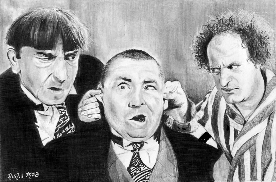 888x586 The Three Stooges By Marmicminipark - Three Stooges Sketch