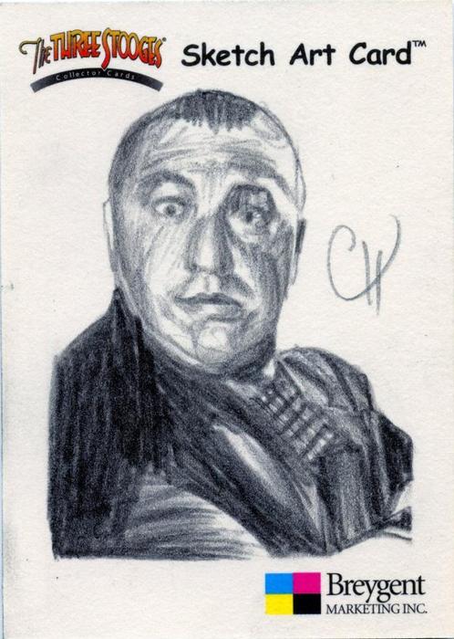 498x700 Three Stooges Sketch Card By Chris Henderson Curly - Three Stooges Sketch