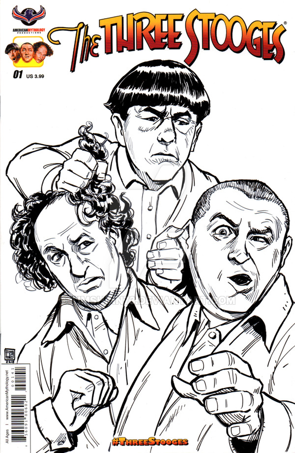 600x920 Three Stooges Sketch Cover By Timshinn73 - Three Stooges Sketch